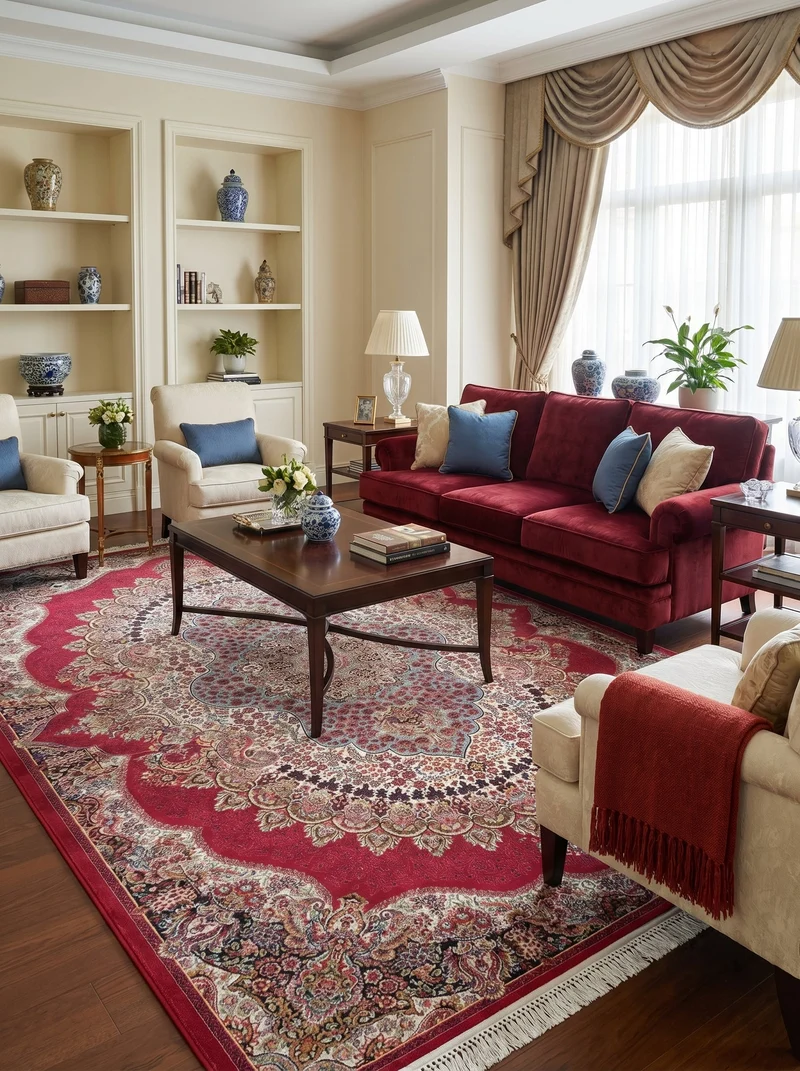 Tapis Persan Rouge - Isfahan N°04