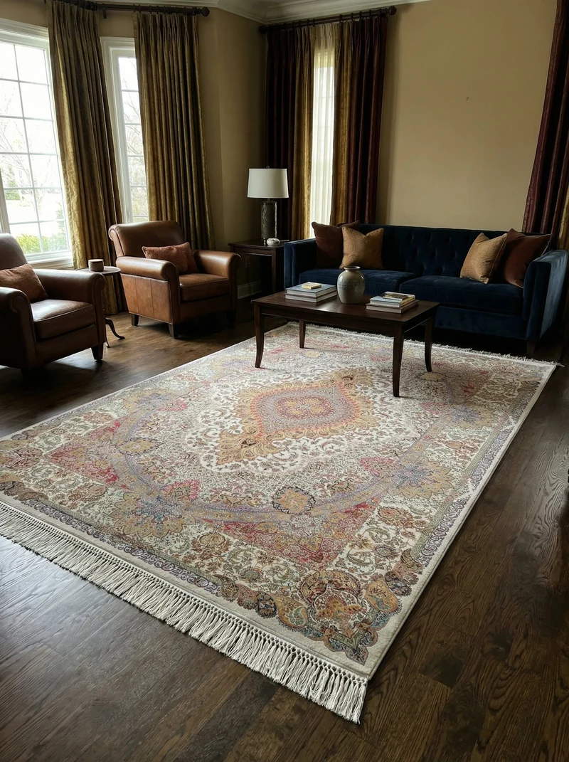 Tapis Persan Crème - Isfahan N°03
