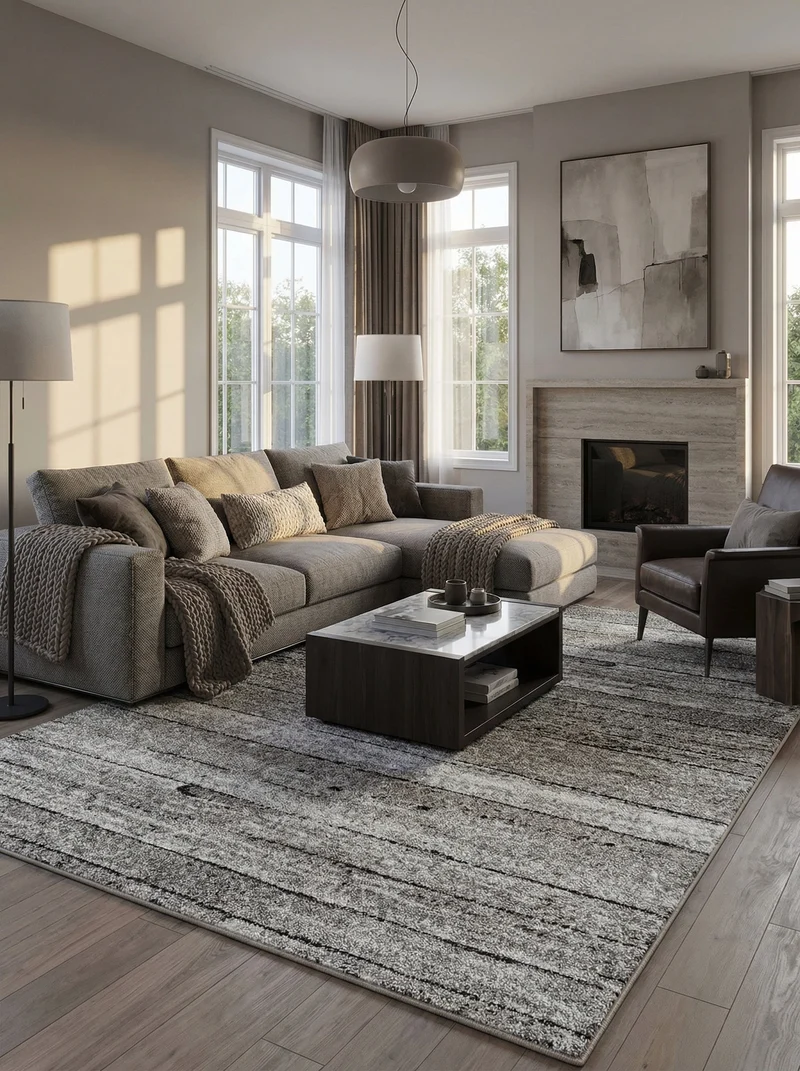 Tapis Moderne Gris - Torino N°20