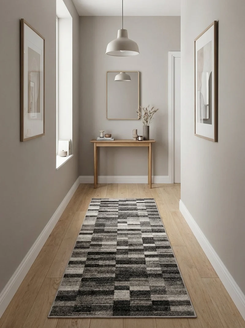 Tapis de Couloir Moderne Gris et Beige - Torino
