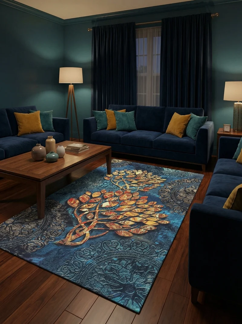 Tapis Lavable Design Arbre de Vie - Terrazzo