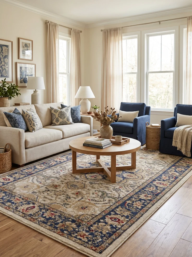 Tapis Oriental Crème - Riviera N°03