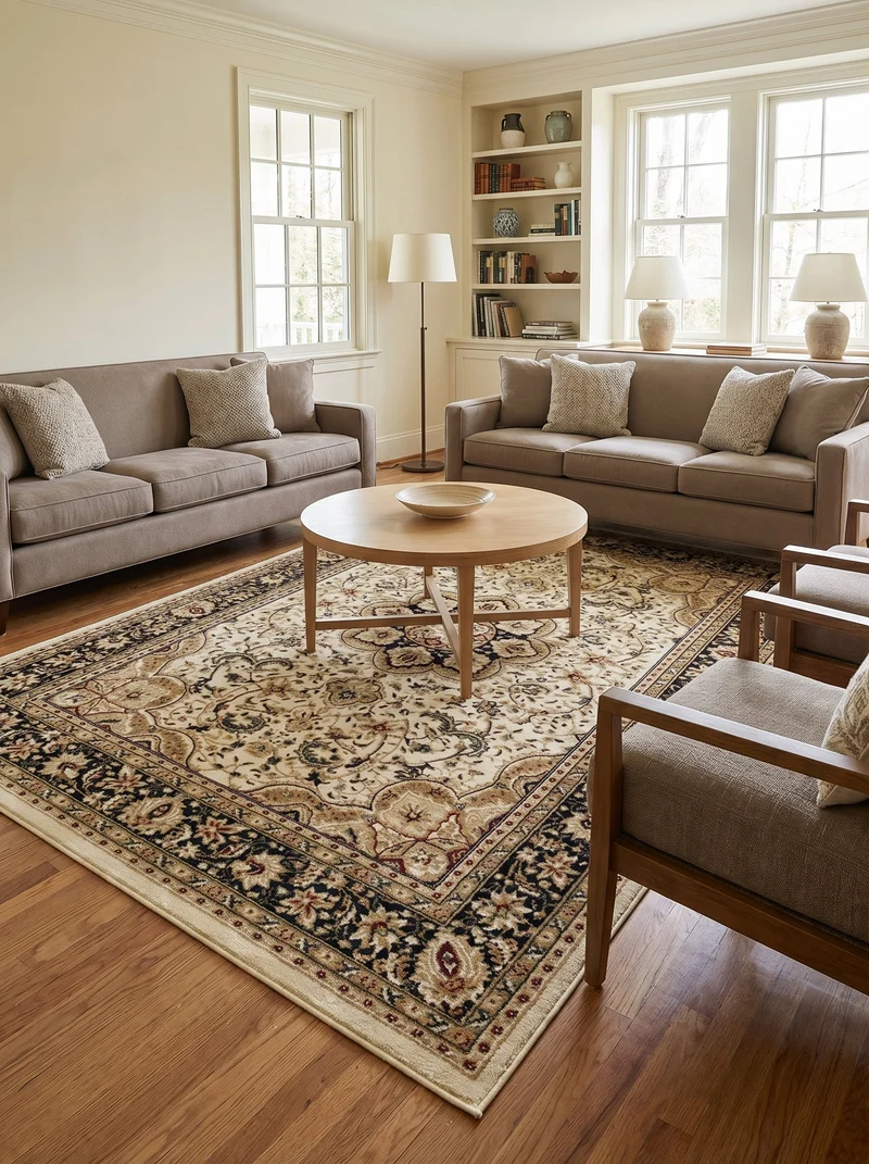 Tapis Oriental Crème - Riviera N°03 Classique
