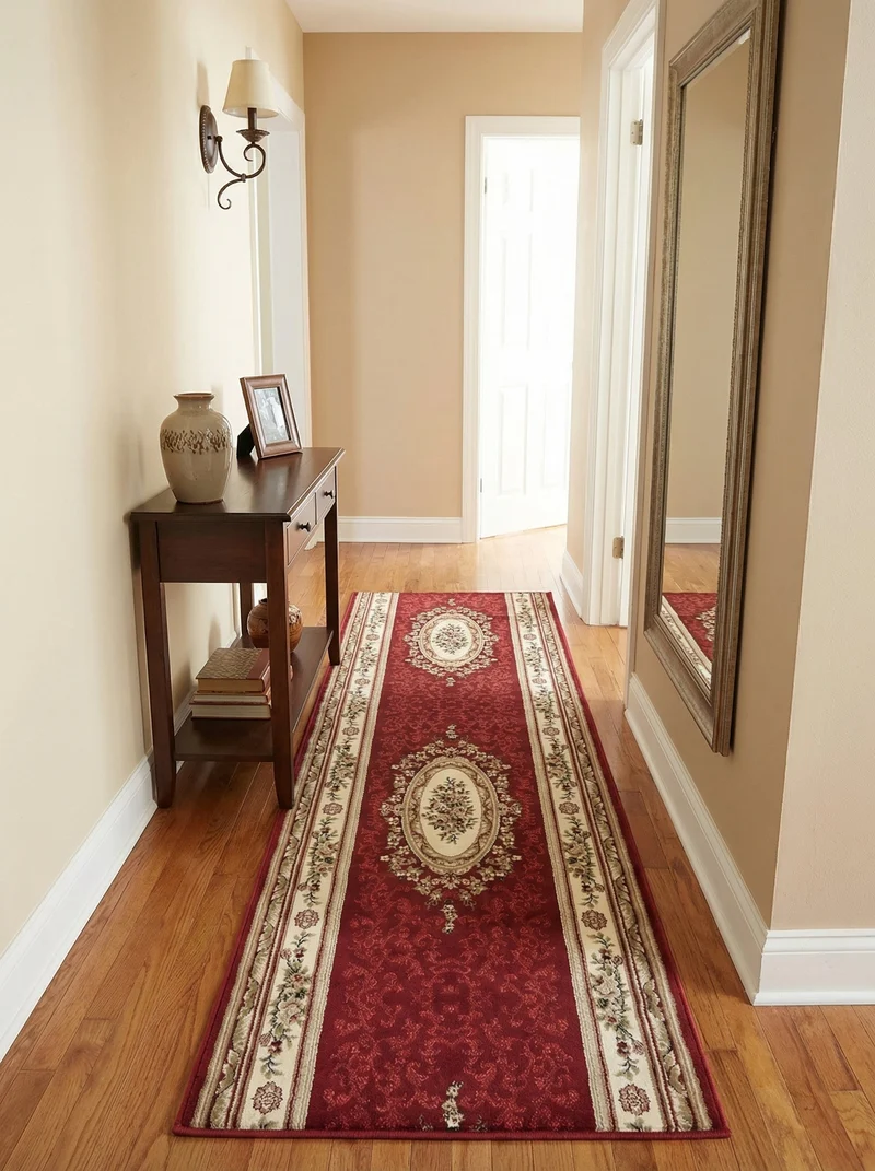 Tapis de Couloir Oriental Rouge - Riviera N°04 Classique