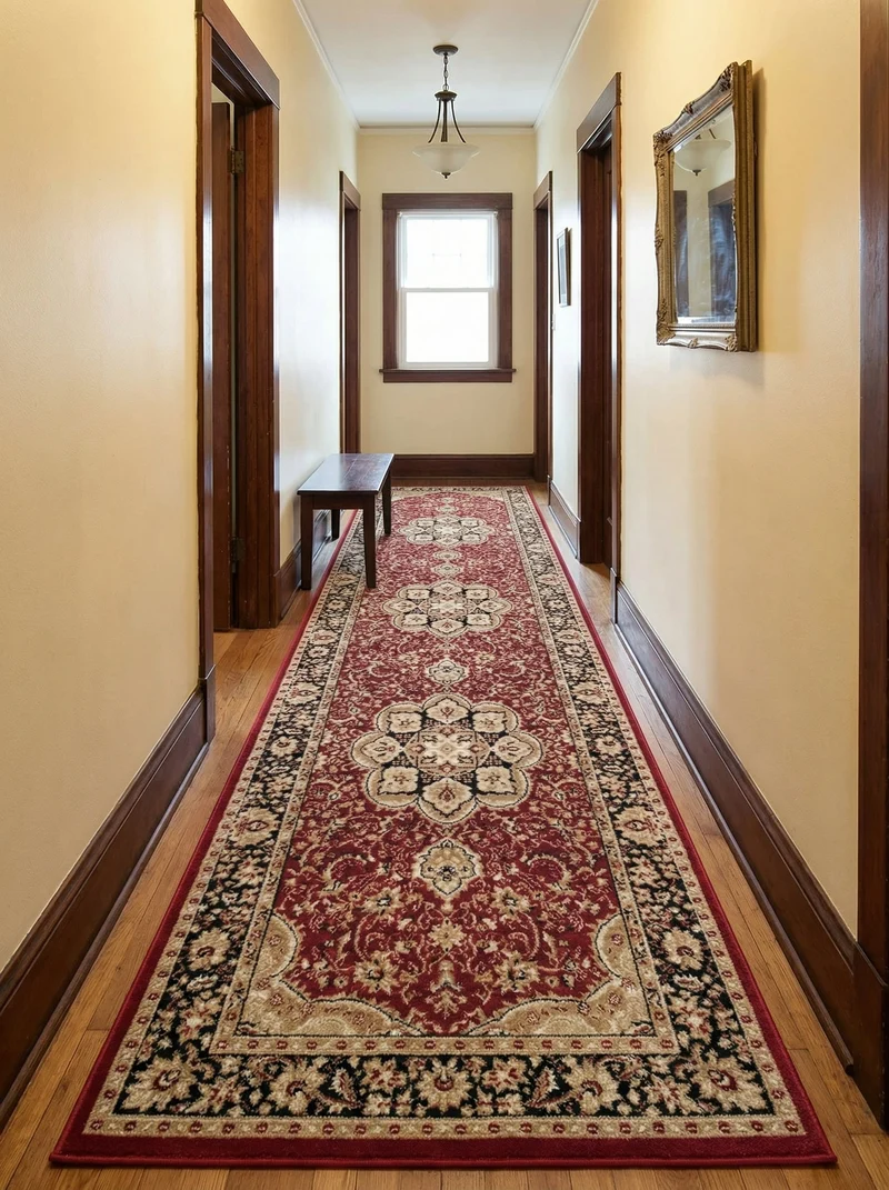 Tapis de Couloir Oriental Rouge - Riviera N°03 Classique
