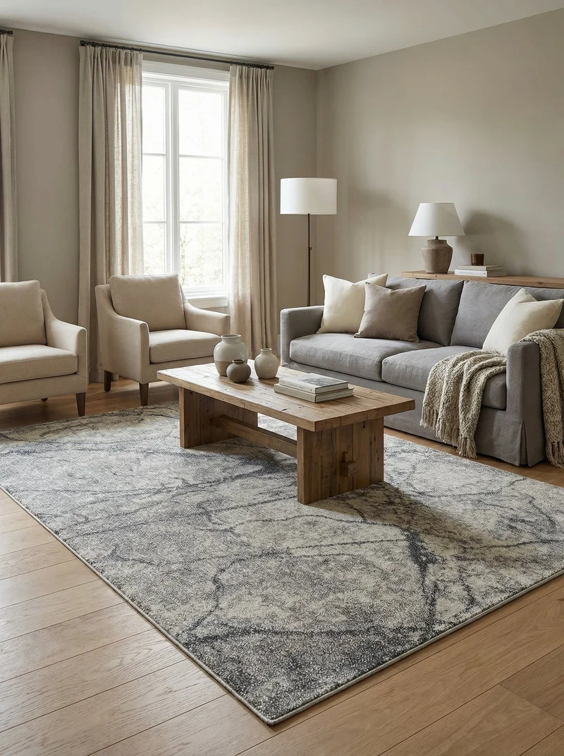 Tapis Moderne Gris & Anthracite - Mirador