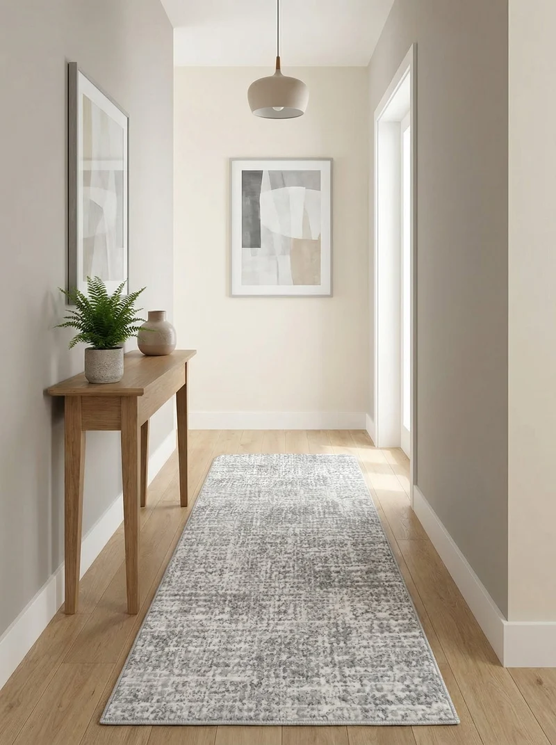 Tapis de Couloir Moderne Gris & Crème - Mirador N°2