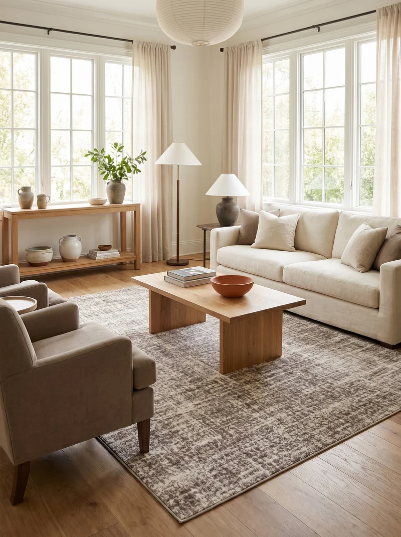 Tapis Moderne Beige & Taupe - Mirador