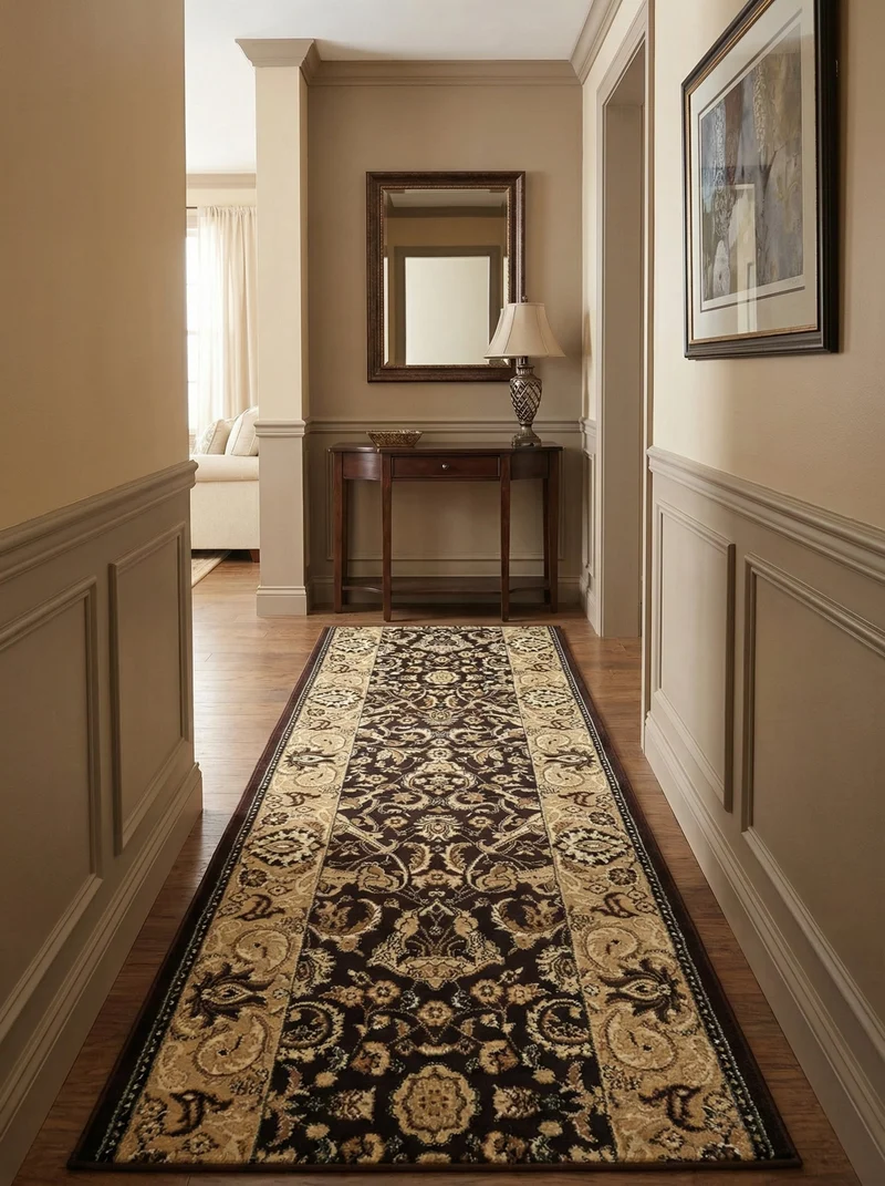 Tapis de Couloir Oriental Marron - Riviera
