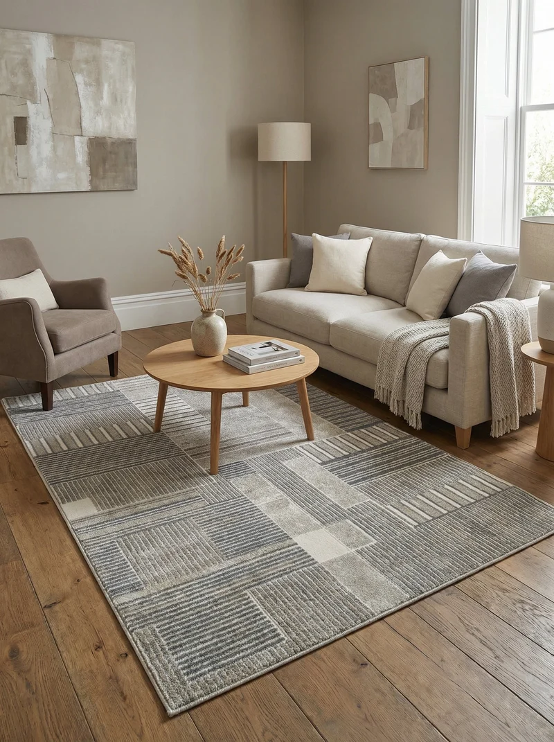 Tapis Moderne Gris & Bleu - Arcano