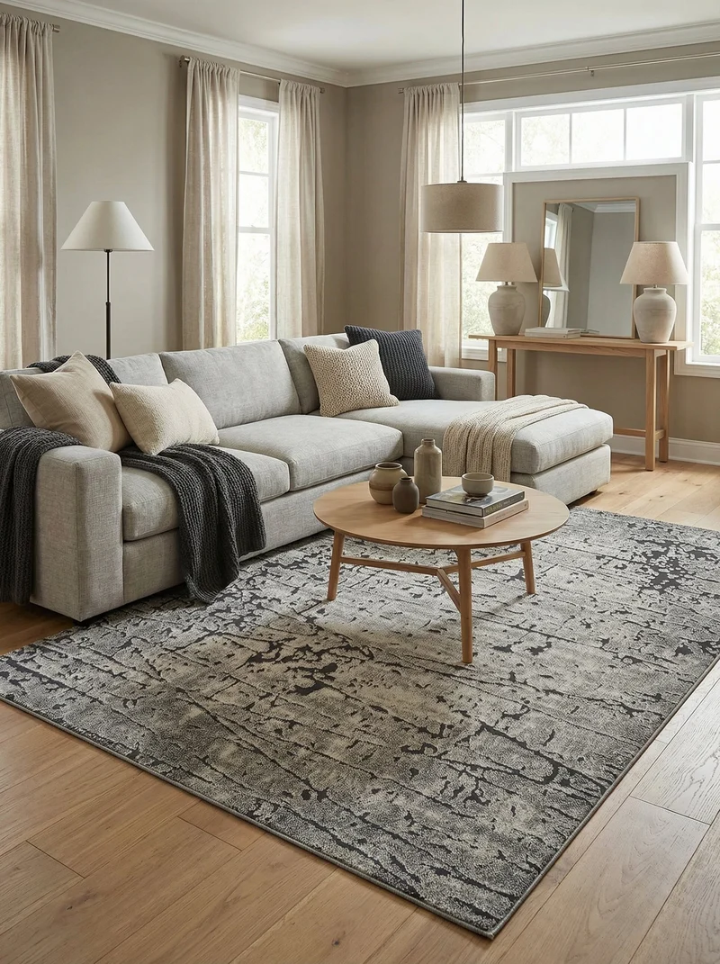 Tapis Vintage Gris & Anthracite - Arcano
