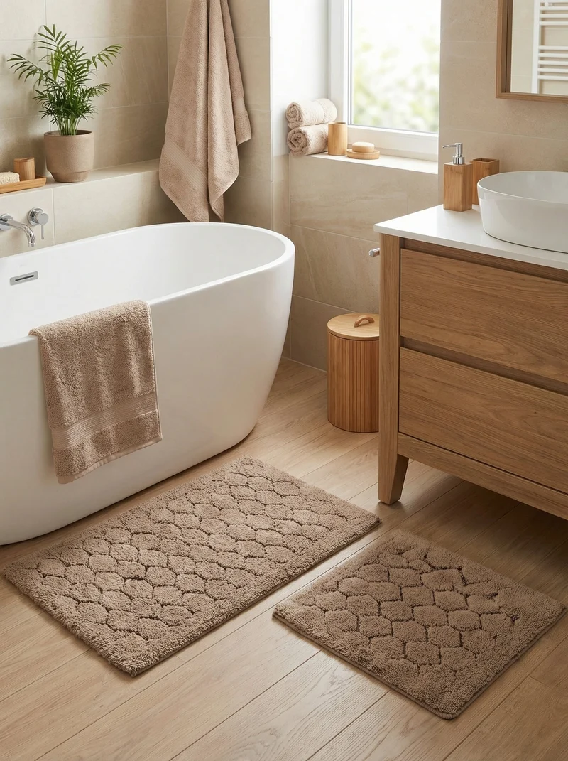 Kit Tapis de Bain Caramel - Harlem