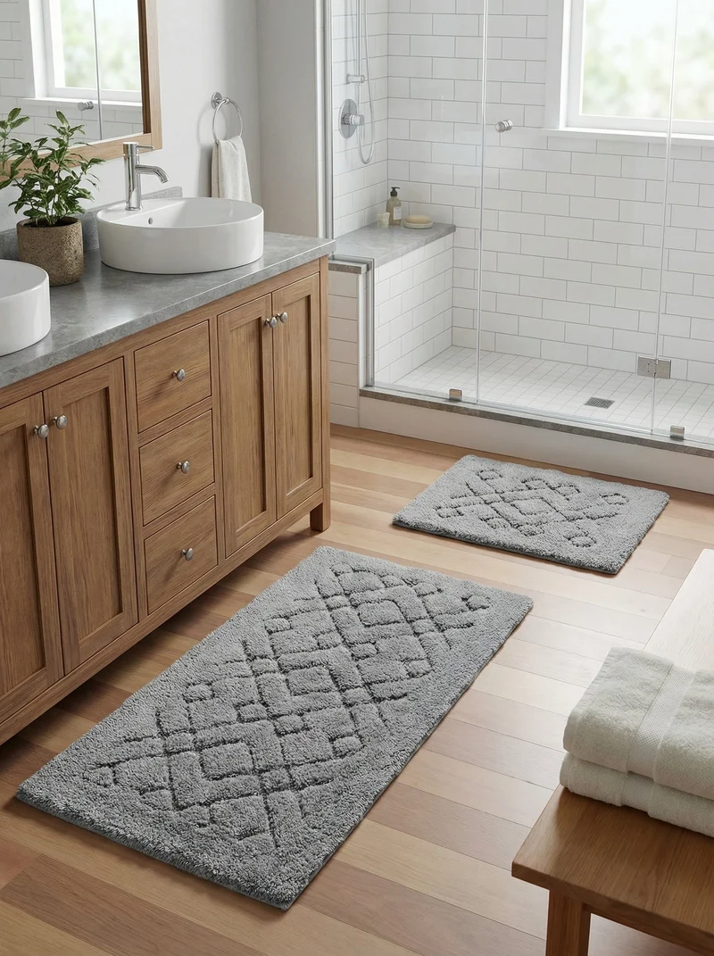 Kit Tapis de Bain Gris - Harlem N°2