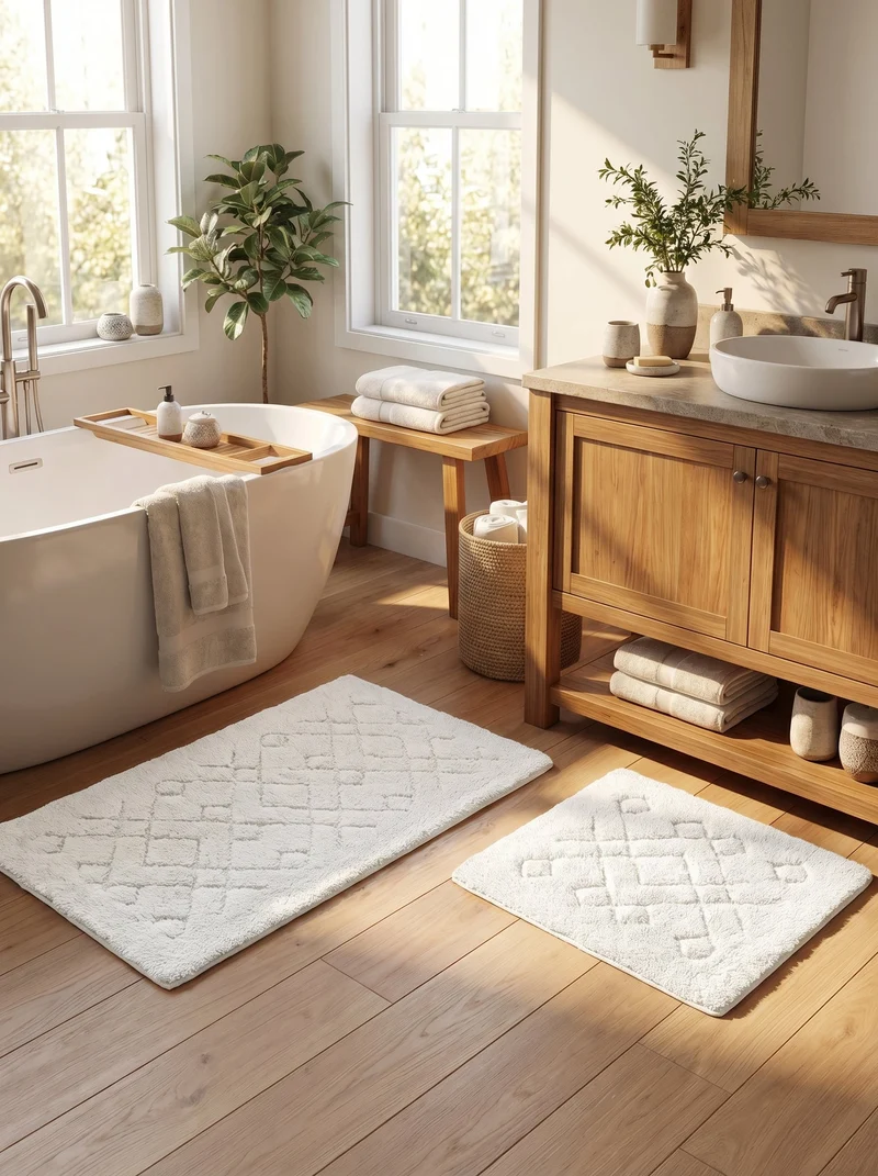 Kit Tapis de Bain Écru - Harlem