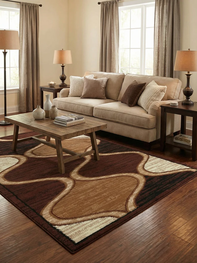 Tapis Moderne Marron & Taupe - Valore