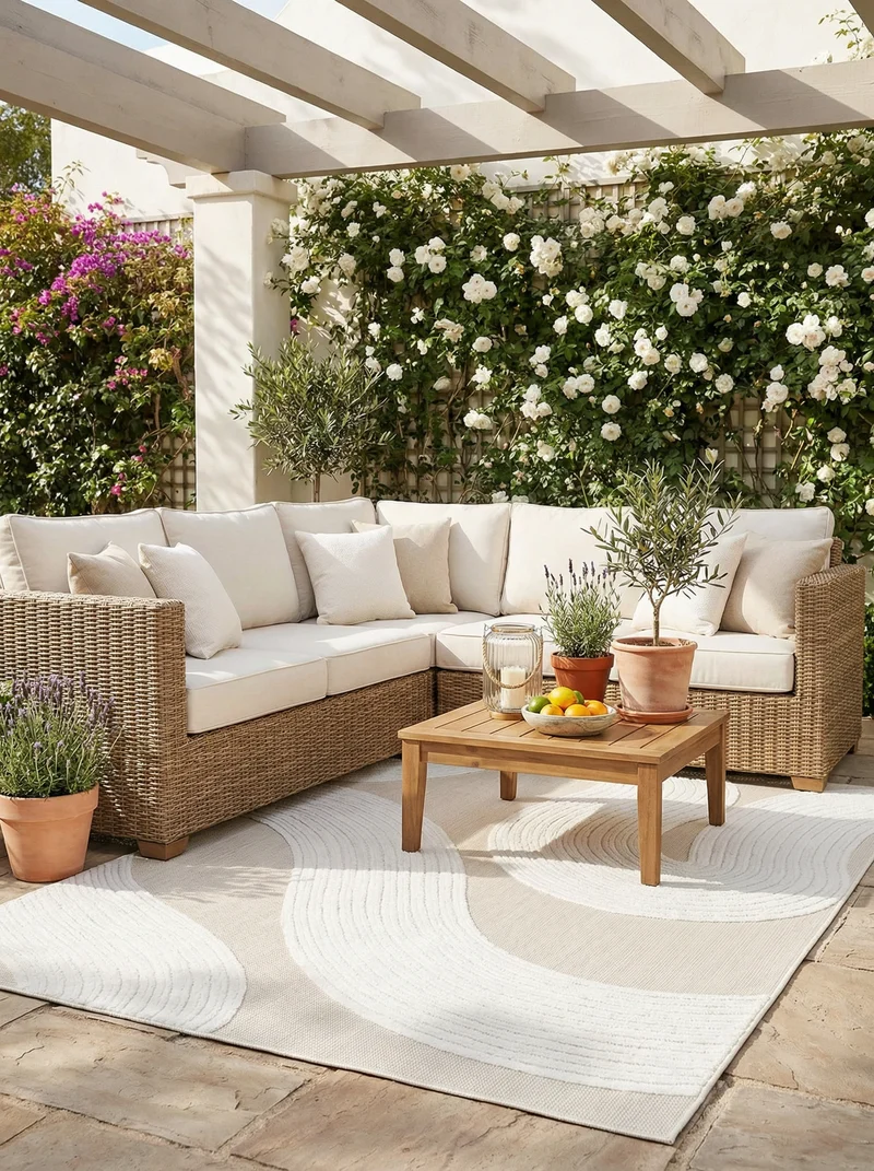 Tapis Extérieur Beige Crème - Natura