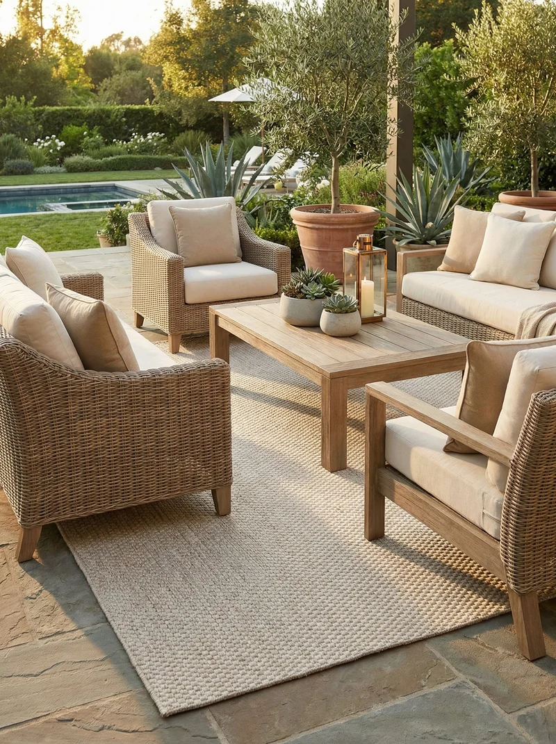 Tapis Extérieur Beige Naturel - Soléa