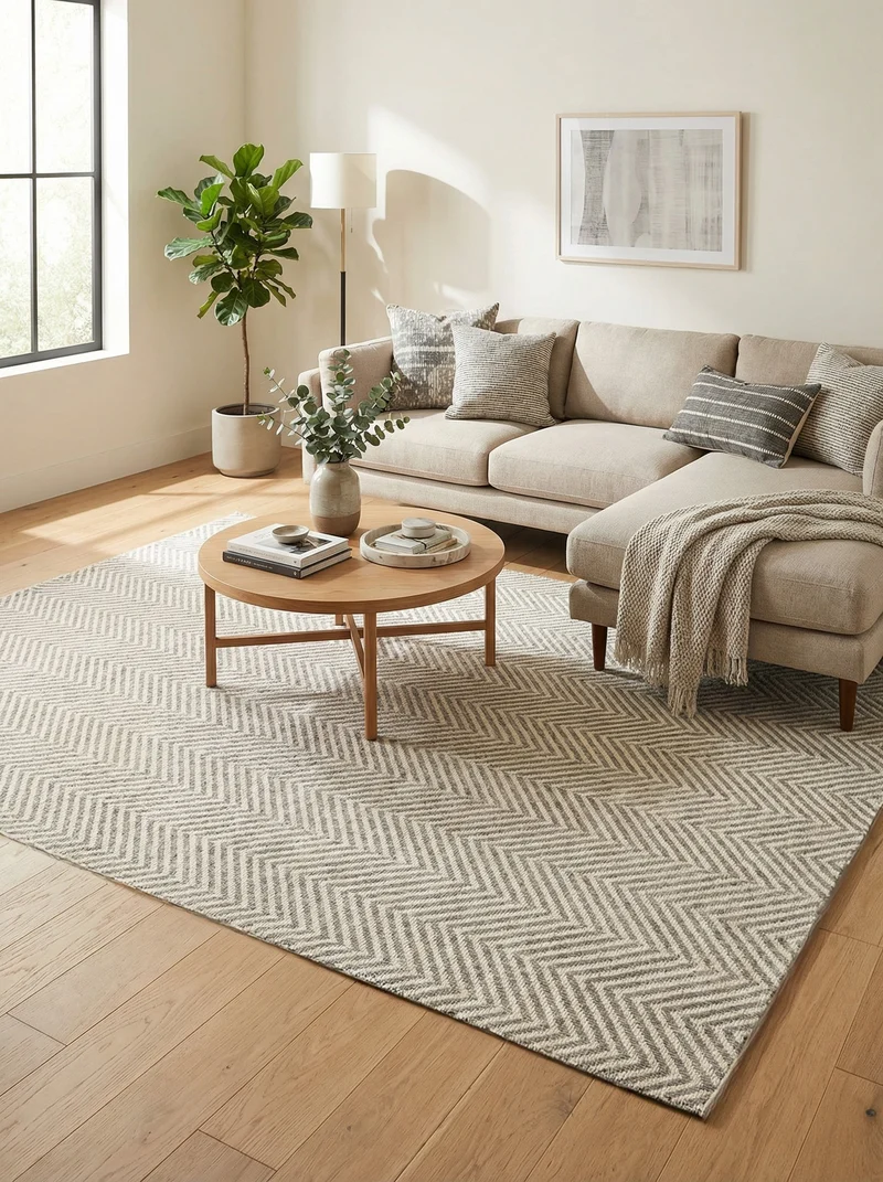 Tapis Lavable Scandinave Beige - Solar