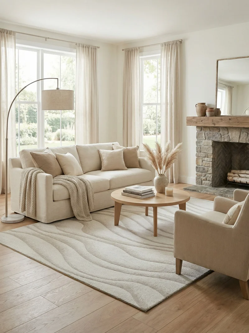 Tapis Lavable Scandinave Beige - Gobi