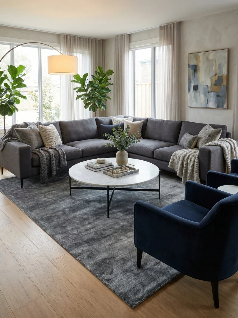 Tapis Viscose Gris Acier - Mondo