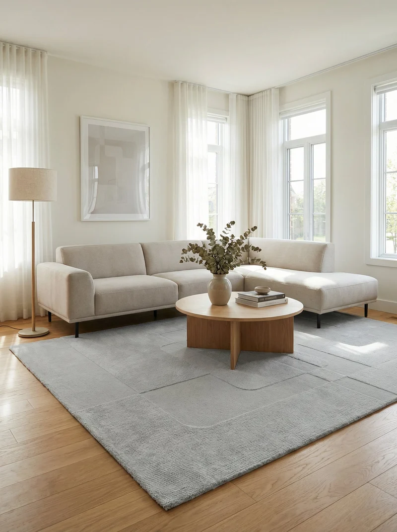 Tapis 100% Laine Gris - Minho