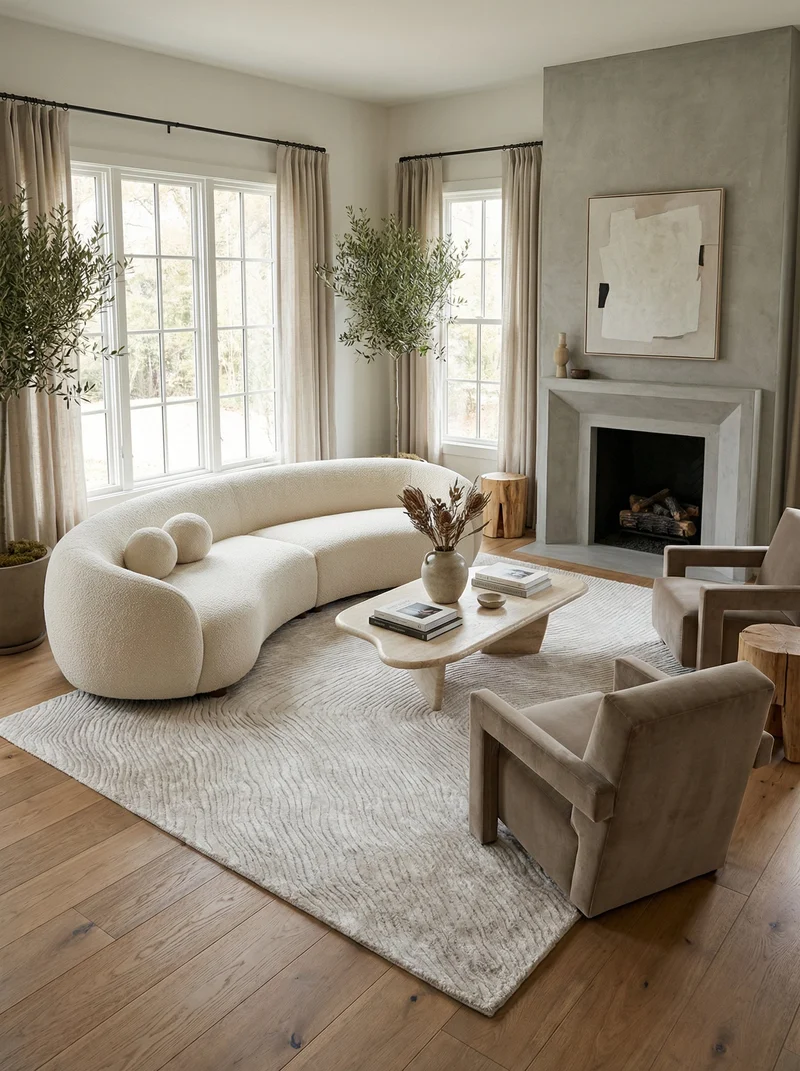 Tapis Viscose Beige Pierre - Grandio