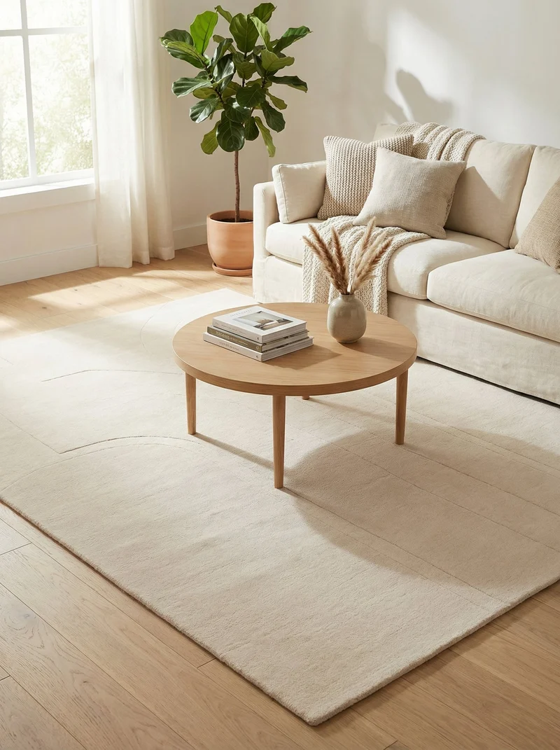 Tapis 100% Laine Beige - Valais