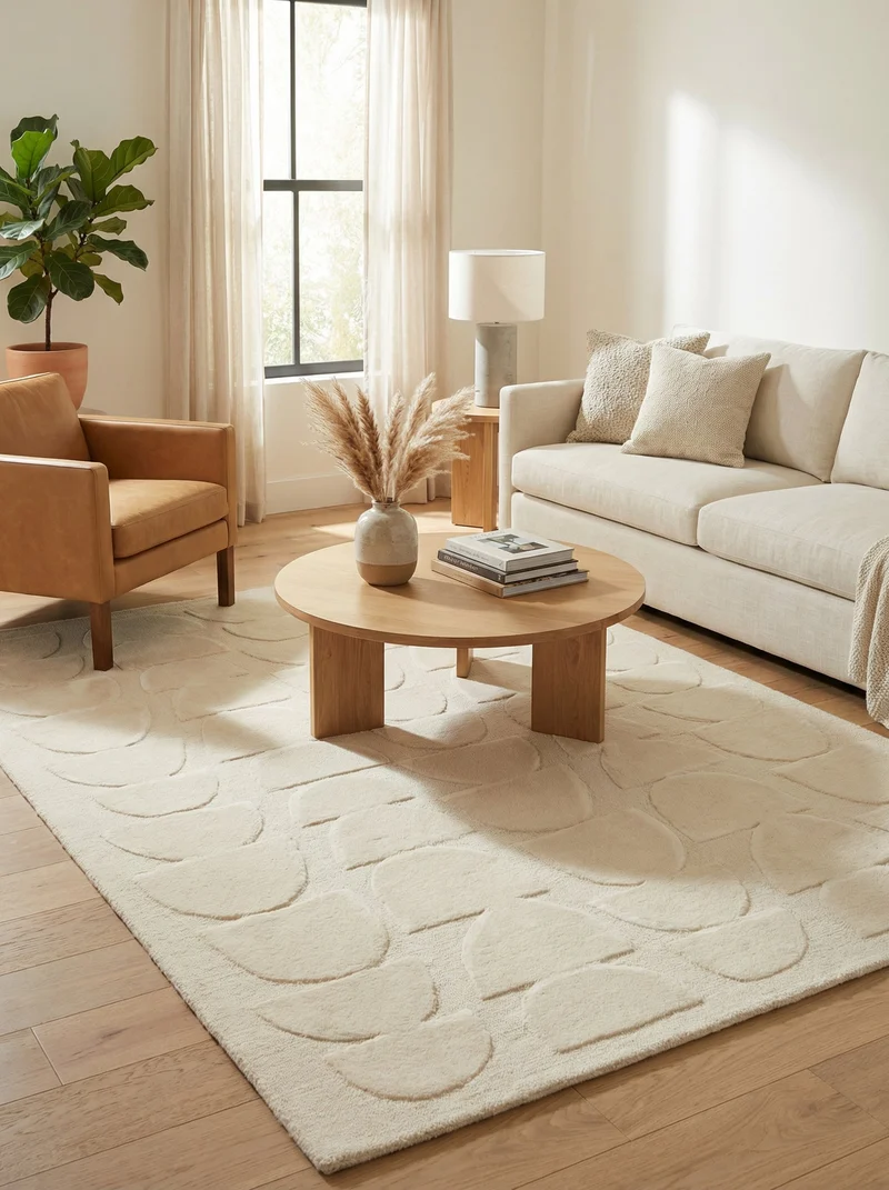 Tapis Laine & Viscose Beige Sable - Namibia