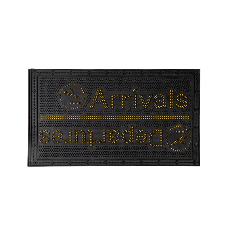 Felpudo de goma “Arrivals/Departures”