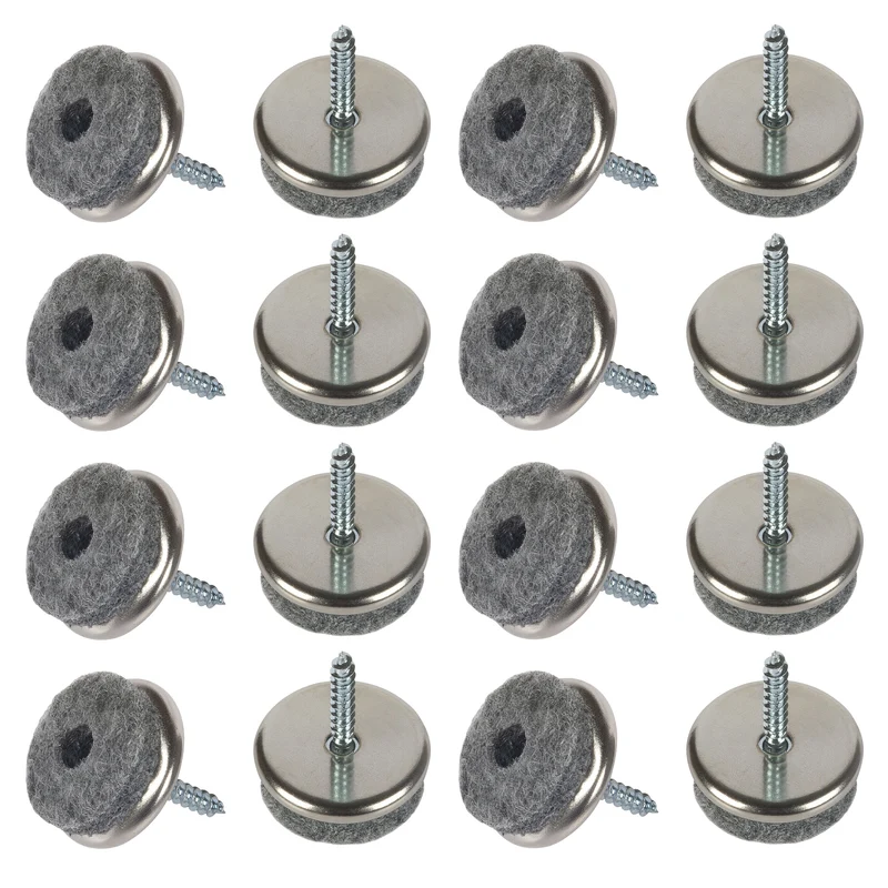 Fix-O-Moll Parkettgleiter mit Schraube 5 mm / Ø 24 mm 16 x Parkettgleiter