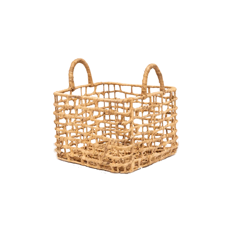 Water Hyacinth Square Basket | M