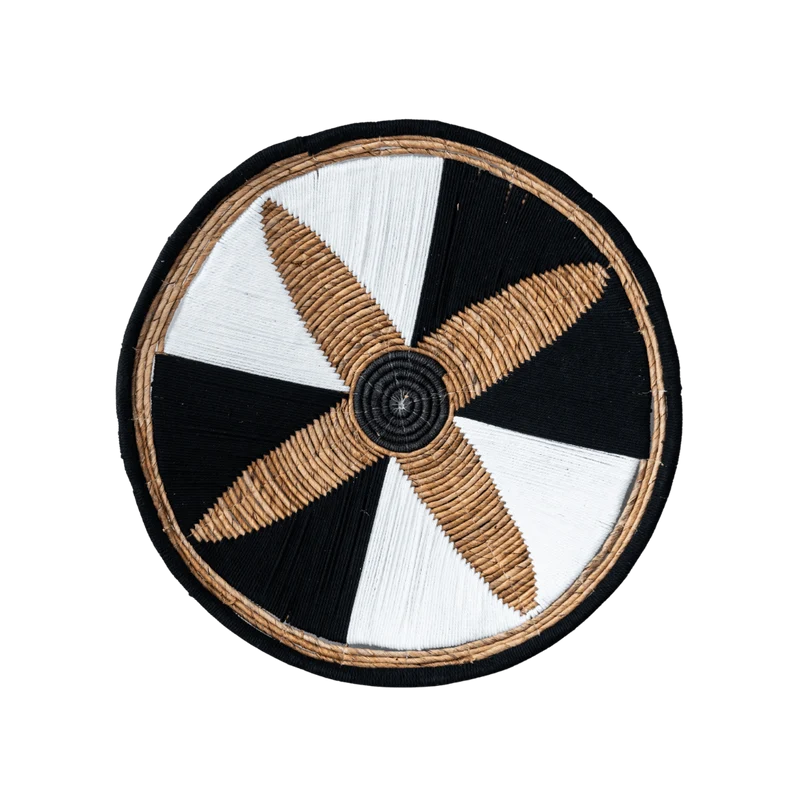 Suri Wall Deco Basket | Black/White 60cm