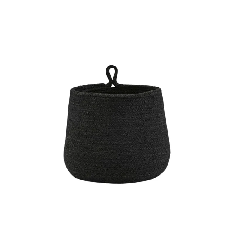 Jute Basket | Black 18x16cm