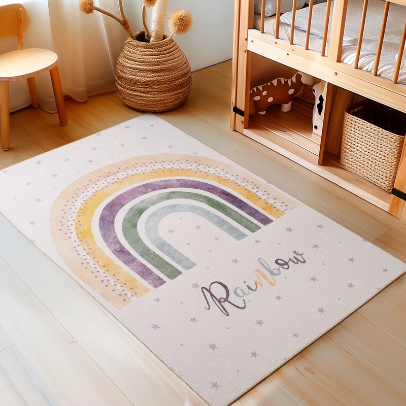 PLAY - Tapis enfant arc en ciel crème - PLA2018CRE
