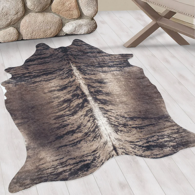 ETOSHA - Tapis imitation peau effet tigré marron - ETO4115MAR