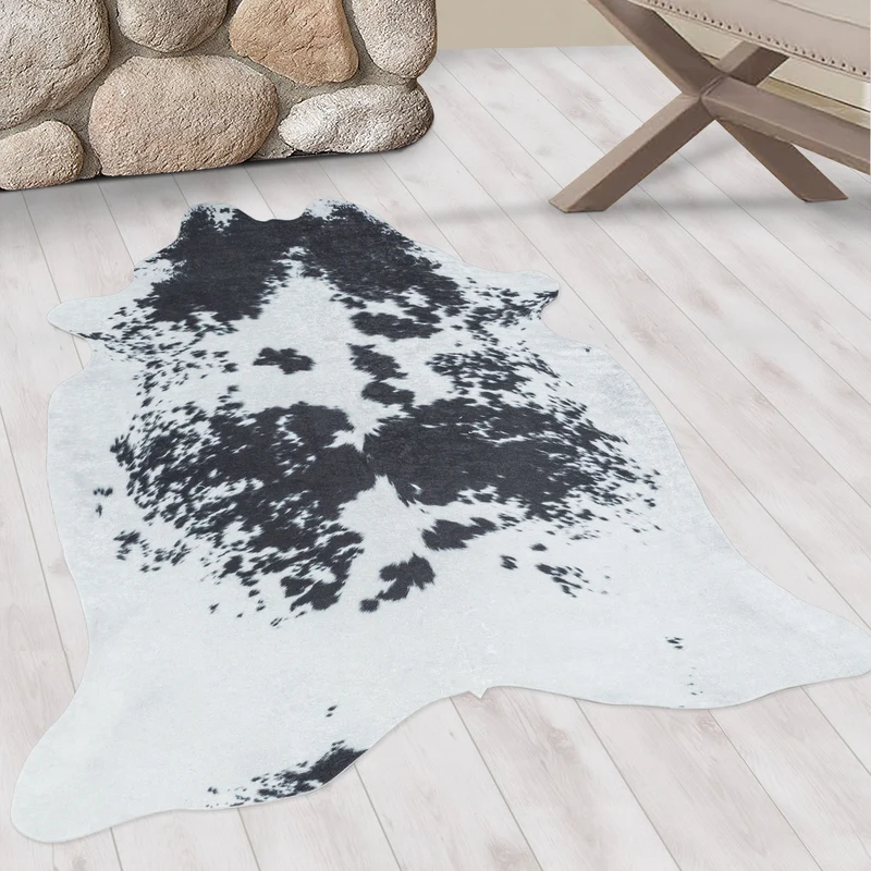 ETOSHA - Tapis imitation peau vache noir - ETO4114NOI