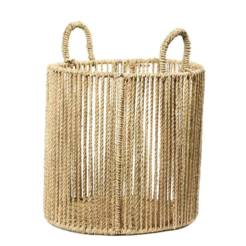 Corbeille Tressée LINE | Panier Décoratif Bohème en Fibre Naturelle