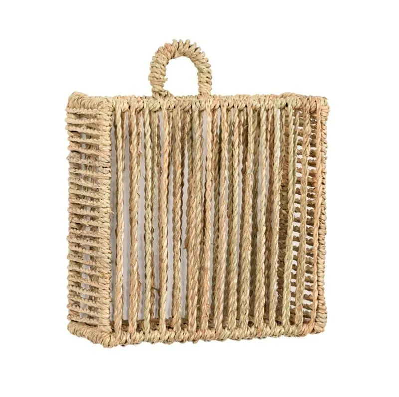 Corbeille Tressée LINE | Panier Mural Fait Main en Feuille de Palmier Naturelle