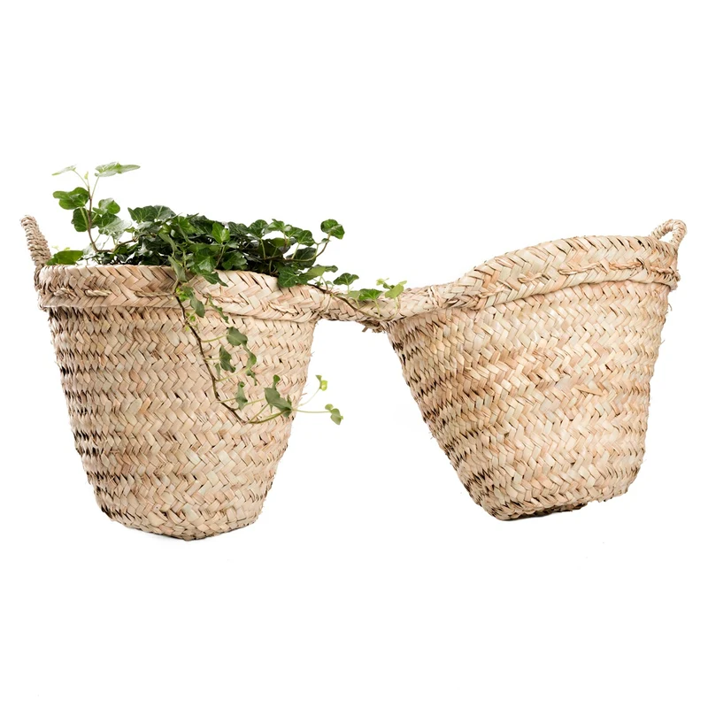 Panier de rangement en fibres naturelles tressé à la main