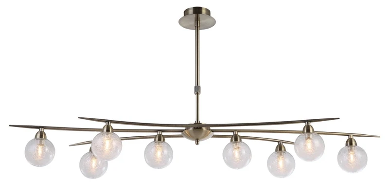 Lustre Snow 8 lumières laiton patiné LD 1049-8AP