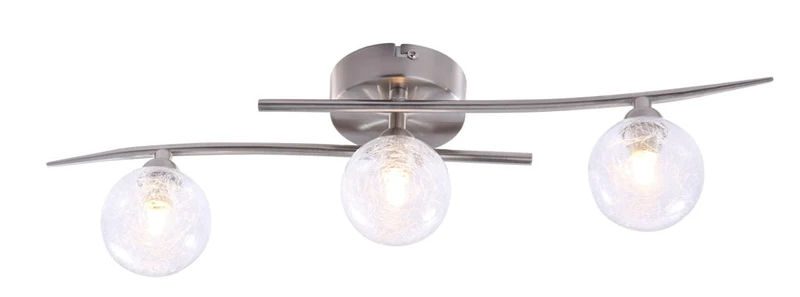Plafonnier Snow nickel satiné 3 lumières LD 1049-3SC