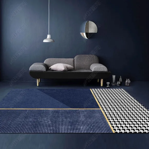 Tapis Salon Bleu