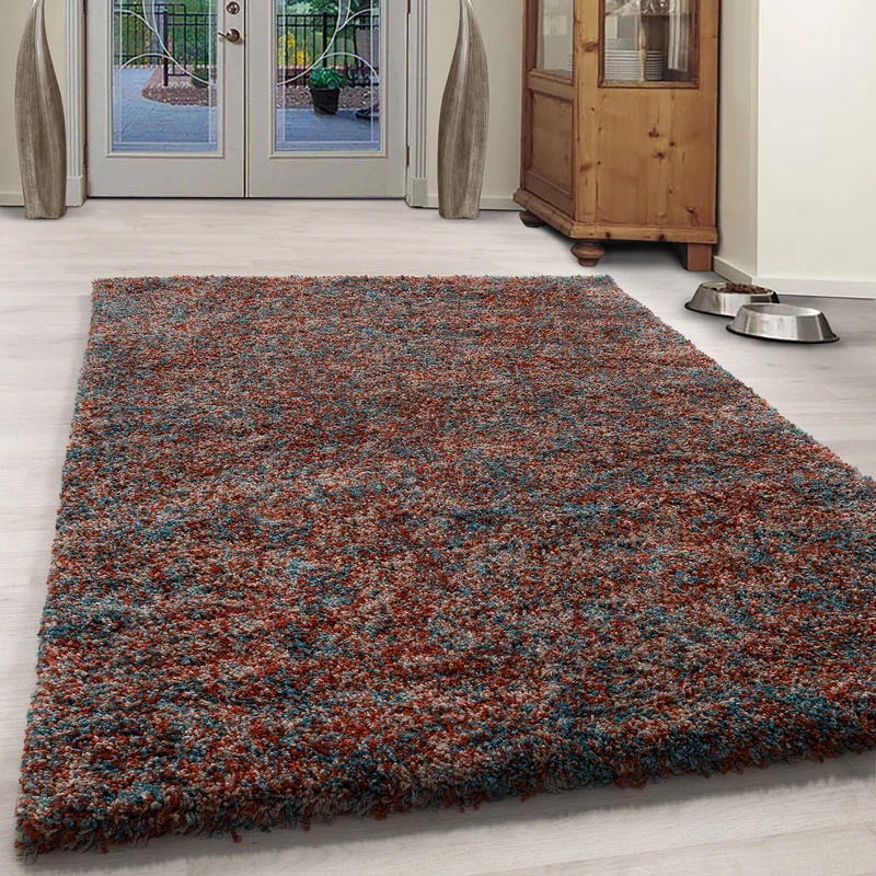 ENJOY - Tapis shaggy à poils longs terracotta - ENJ4500TER