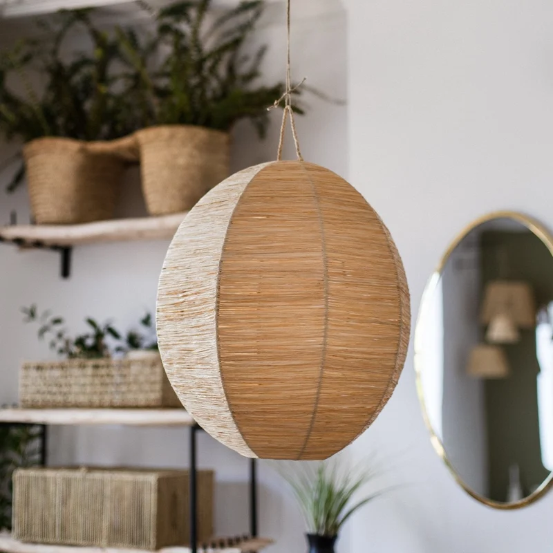 Suspension tressée en Raphia BOULE 50 cm