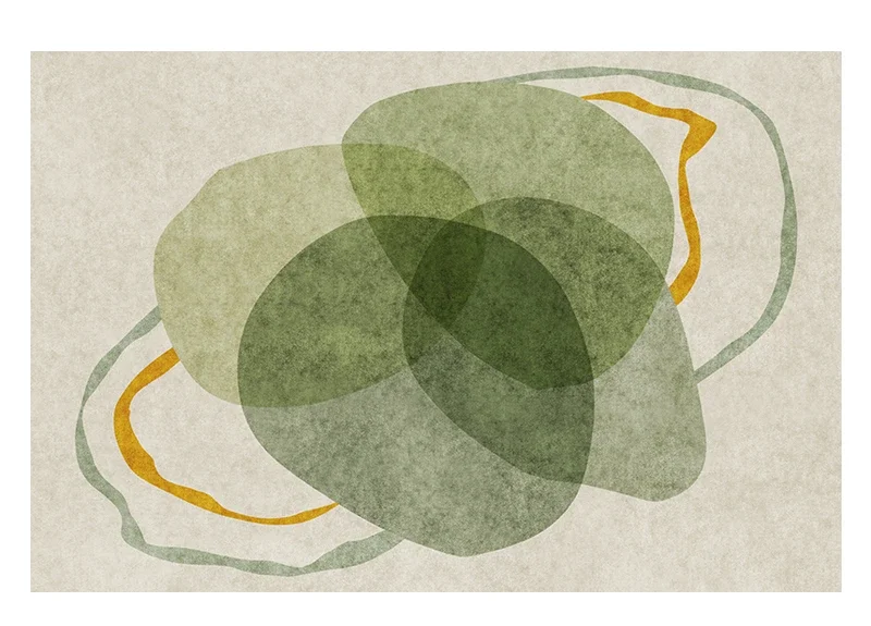 Tapis Abstrait Vert