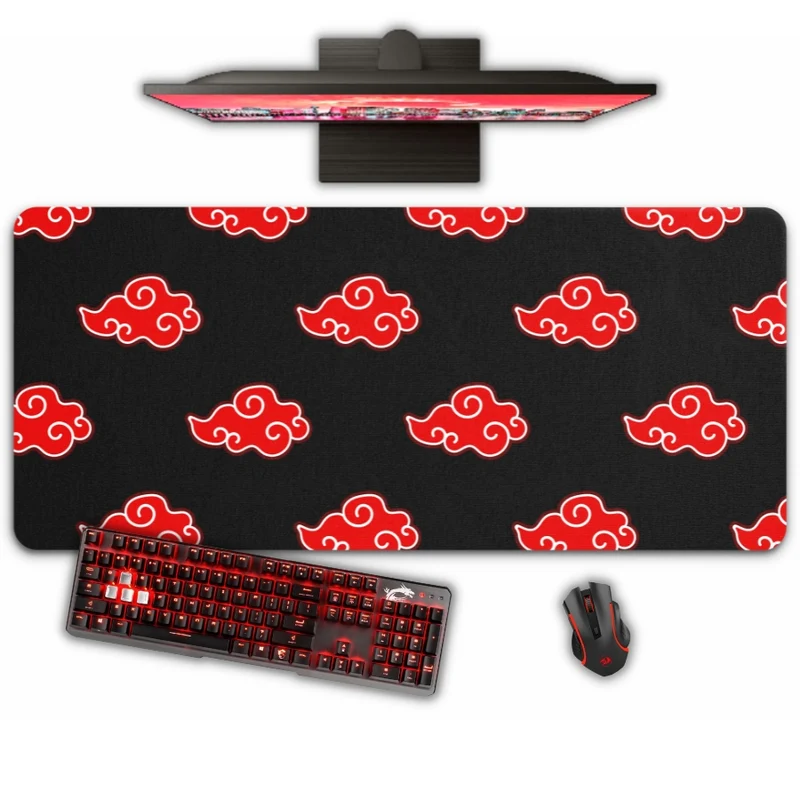 Tapis de bureau - "Nuages Rouges"