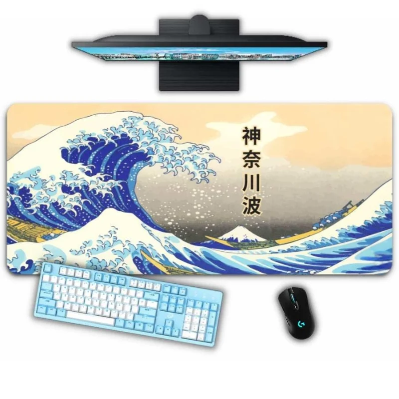 Tapis de bureau - "Vague Hokusai"