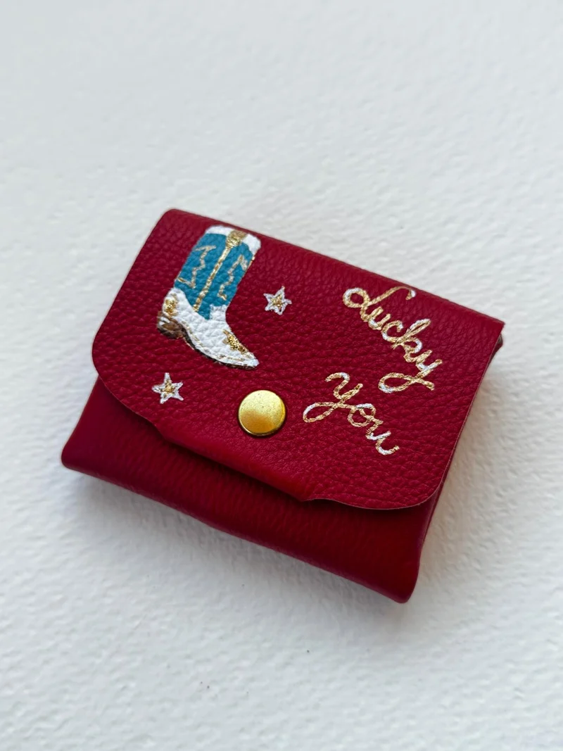 Porte Monnaie En Cuir Lucky You
