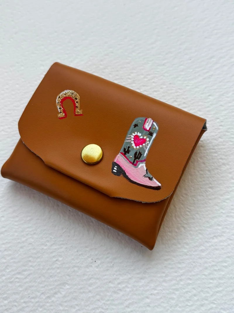 Porte Monnaie En Cuir Cow Girl