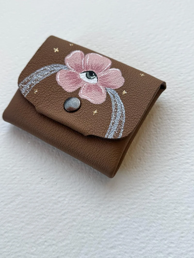 Porte Monnaie En Cuir Eyes Love You